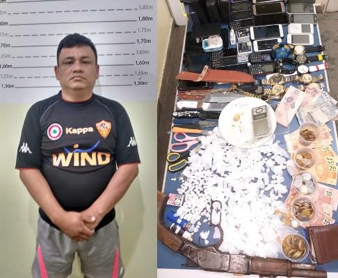 Polícia prende homem que comandava o tráfico de drogas em Urucará Polícia prende homem que comandava o tráfico de drogas em Urucará