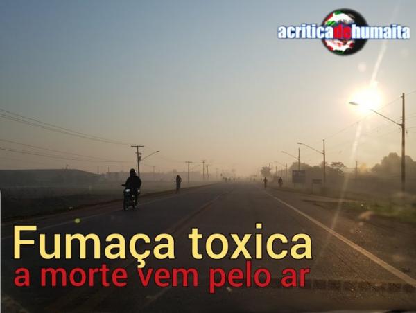 Fumaça tóxica do lixão invade Humaitá (AM) Fumaça tóxica do lixão invade Humaitá (AM)