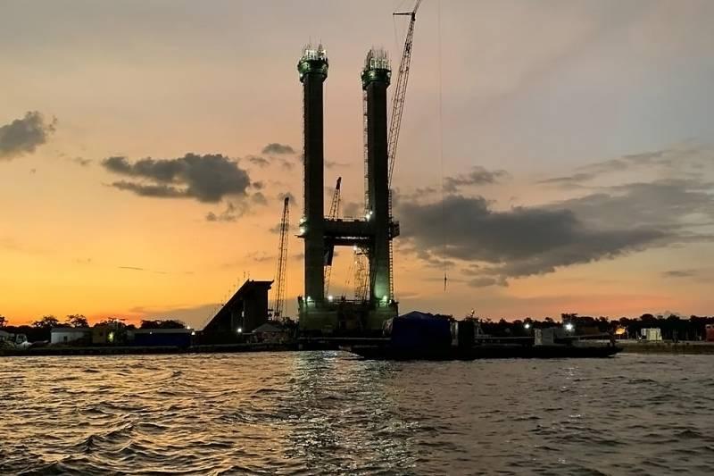 Obra da ponte rio Moju, no Pará, será entregue no dia 15 de dezembro Obra da ponte rio Moju, no Pará, será entregue no dia 15 de dezembro