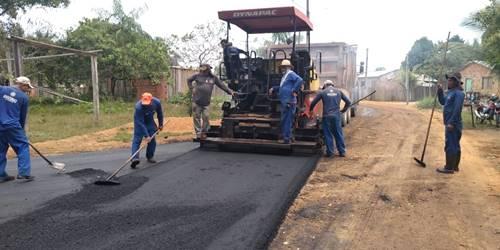 Obras do sistema viário de Novo Airão entram na reta final Obras do sistema viário de Novo Airão entram na reta final