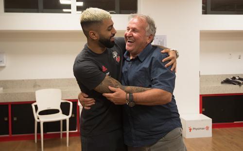 Zico visita Ninho e Gabigol pede bênçãos para fazer gols Zico visita Ninho e Gabigol pede bênçãos para fazer gols