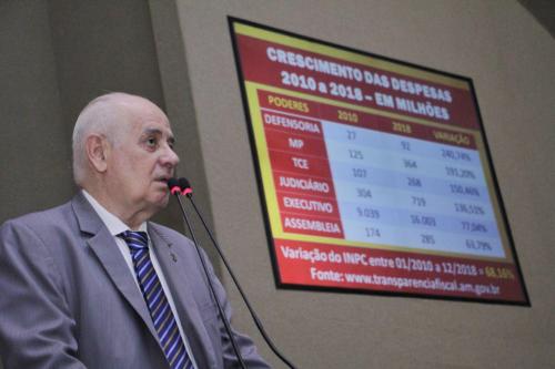 Despesas de órgãos do AM atinge aumento de 240% em 2018, diz Serafim Despesas de órgãos do AM atinge aumento de 240% em 2018, diz Serafim