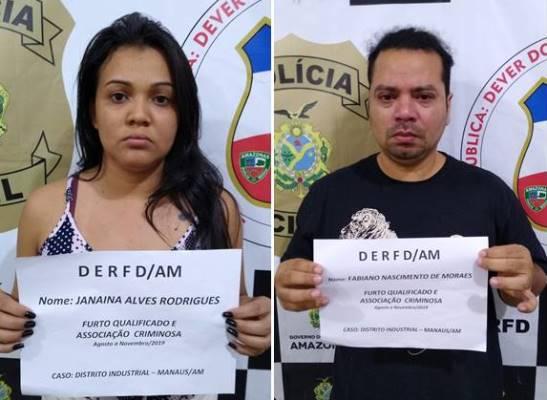 Dupla é presa por desviar R$ 100 mil em matéria-prima de multinacional em Manaus Dupla é presa por desviar R$ 100 mil em matéria-prima de multinacional em Manaus