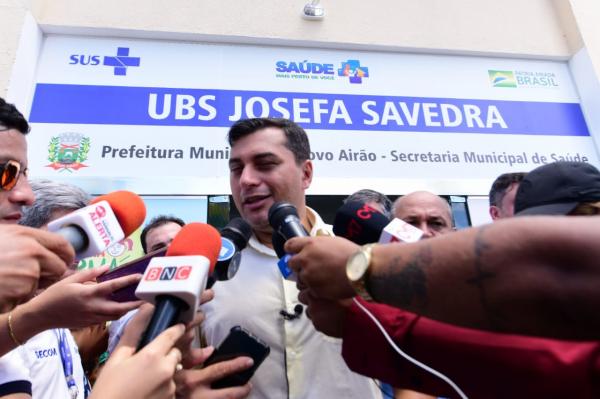 Wilson Lima inaugura, em Novo Airão, UBS concluída com recursos do FTI Wilson Lima inaugura, em Novo Airão, UBS concluída com recursos do FTI