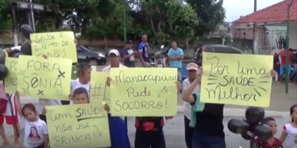 Após morte de gestante, população de Manacapuru protesta contra caos na saúde Após morte de gestante, população de Manacapuru protesta contra caos na saúde