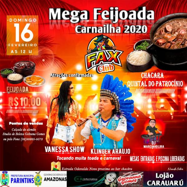 Fax Clube movimenta domingão (16) com Klinger Araújo e Vanessa Show, em feijoada Fax Clube movimenta domingão (16) com Klinger Araújo e Vanessa Show, em feijoada