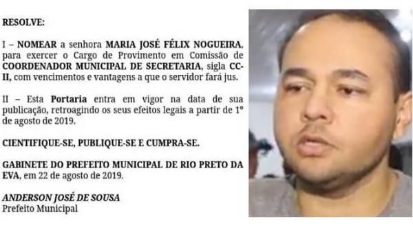 Antes da cassação de Marcelo, Anderson nomeou mãe do presidente da Câmara Antes da cassação de Marcelo, Anderson nomeou mãe do presidente da Câmara