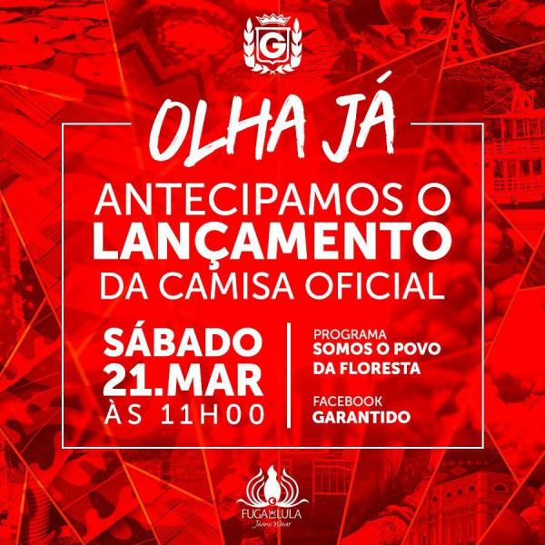 Garantido lançará camisa oficial 2020 neste sábado (21), na internet Garantido lançará camisa oficial 2020 neste sábado (21), na internet