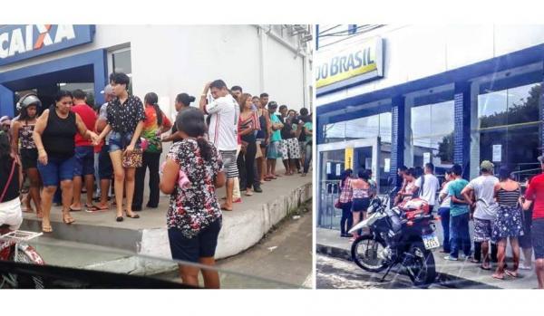 Bancos em Parintins expõe idosos em 'prova de vida' a risco de contrair vírus Bancos em Parintins expõe idosos em 'prova de vida' a risco de contrair vírus