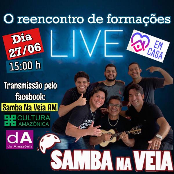 Live inédita do grupo 'Samba na Veia' será neste sábado (27) pelo Facebook Live inédita do grupo 'Samba na Veia' será neste sábado (27) pelo Facebook