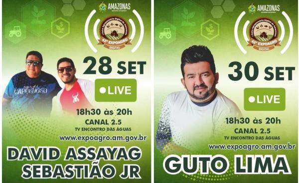 Expoagro Digital vai promover lives musicais ao som de toada e música sertaneja Expoagro Digital vai promover lives musicais ao som de toada e música sertaneja