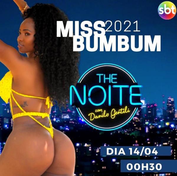 Candidata a Miss Bumbum 2021, amazonense Juh Campos participa hoje (14) do 'The Noite', no SBT Candidata a Miss Bumbum 2021, amazonense Juh Campos participa hoje (14) do 'The Noite', no SBT
