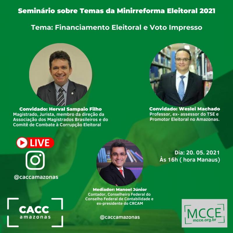 Comitê realiza seminário virtual gratuito sobre Minirreforma Eleitoral Comitê realiza seminário virtual gratuito sobre Minirreforma Eleitoral