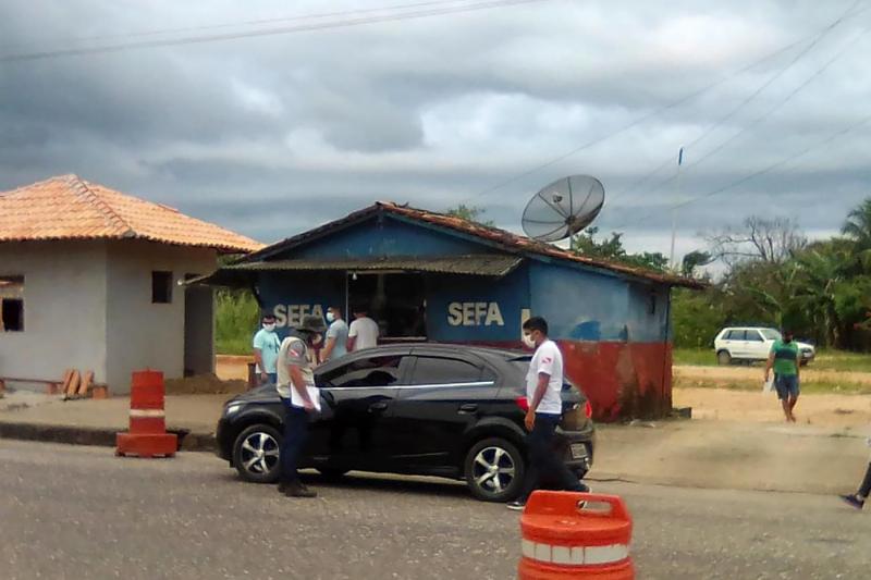 Pará monta barreira sanitária em municípios que fazem divisa com Maranhão Pará monta barreira sanitária em municípios que fazem divisa com Maranhão