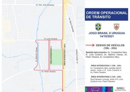 Prefeitura interdita rua ao lado da Arena da Amazônia nesta quinta (14) Prefeitura interdita rua ao lado da Arena da Amazônia nesta quinta (14)
