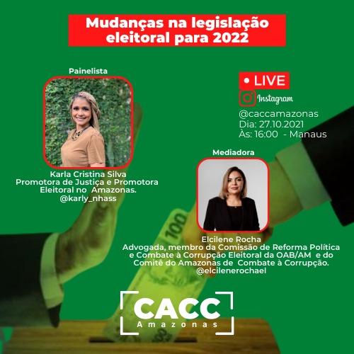 Comitê do AM realiza palestra gratuita sobre mudança na legislação eleitoral para 2022 Comitê do AM realiza palestra gratuita sobre mudança na legislação eleitoral para 2022