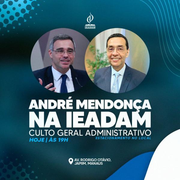 André Mendonça participa hoje (13) de ‘culto de agradecimento’, na Assembleia de Deus, em Manaus André Mendonça participa hoje (13) de ‘culto de agradecimento’, na Assembleia de Deus, em Manaus