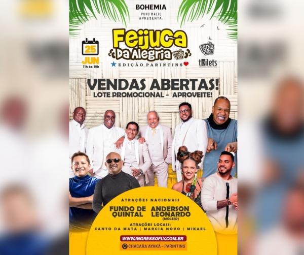 'Feijuca da Alegria' da FM O Dia: confira mapa do evento que vai parar Parintins 'Feijuca da Alegria' da FM O Dia: confira mapa do evento que vai parar Parintins