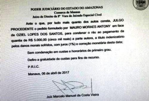 Juiz Mauro Antony ganha causa de Danos Morais contra colunista Juiz Mauro Antony ganha causa de Danos Morais contra colunista