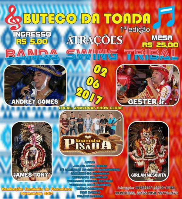É hoje (02/05) o 1º Buteco da Toada, em Barreirinha É hoje (02/05) o 1º Buteco da Toada, em Barreirinha