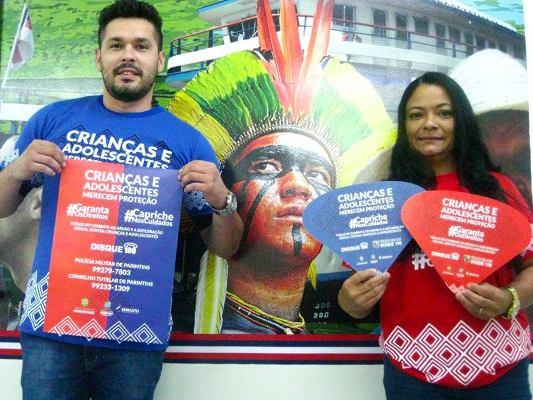 Sejusc realiza campanha de combate à violência e ao abuso sexual contra crianças e adolescentes em Parintins Sejusc realiza campanha de combate à violência e ao abuso sexual contra crianças e adolescentes em Parintins