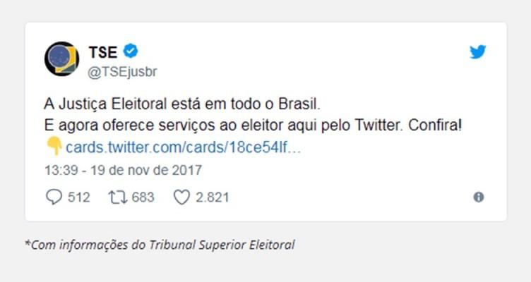 TSE lança canal no Twitter para tirar dúvidas do eleitor TSE lança canal no Twitter para tirar dúvidas do eleitor