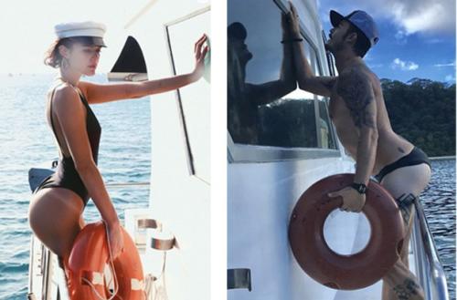 Paulo Vilhena imita pose das famosas em Noronha e Marquezine responde: 'Sacanagem' Paulo Vilhena imita pose das famosas em Noronha e Marquezine responde: 'Sacanagem'