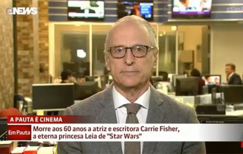 Jorge Pontual se defende após fazer piada com morte de Carrie Fisher Jorge Pontual se defende após fazer piada com morte de Carrie Fisher